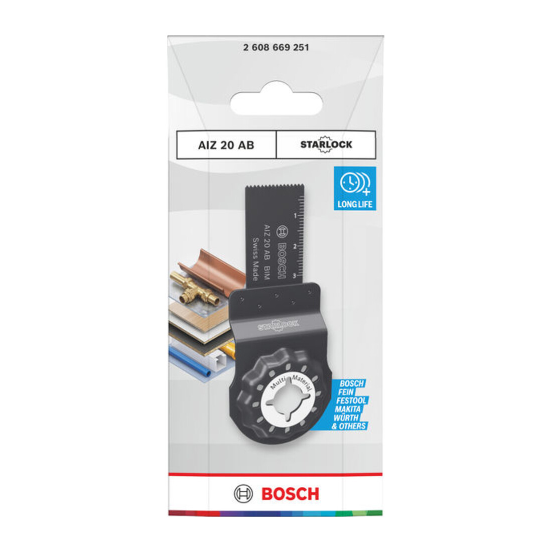 Bosch Lama da immersione AIZ 20 AB Multi Material, Starlock, 20 x 30 mm