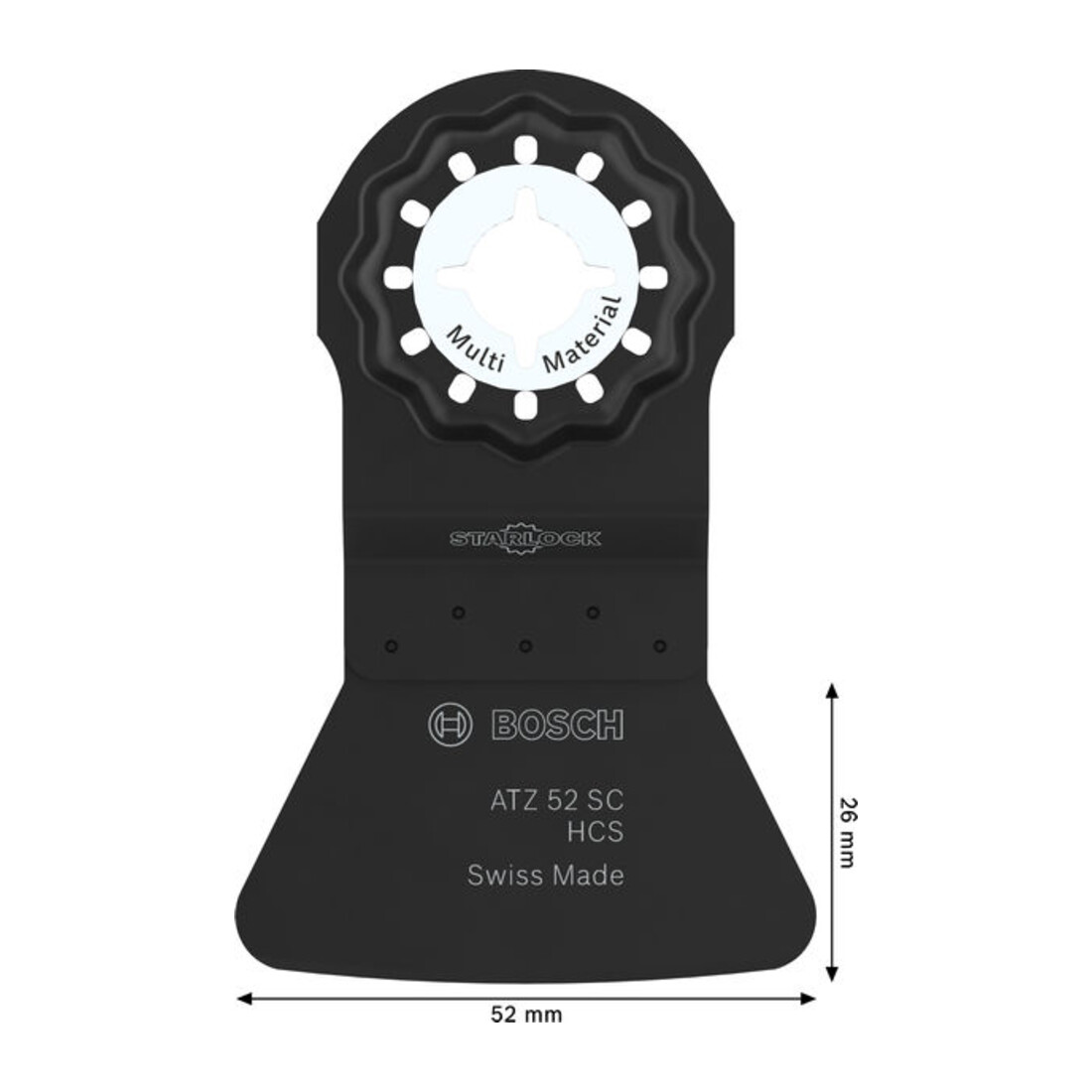 Bosch Lama da immersione ATZ 52 SC Multi Material, Starlock, 52 x 26 mm, 10 pezzi