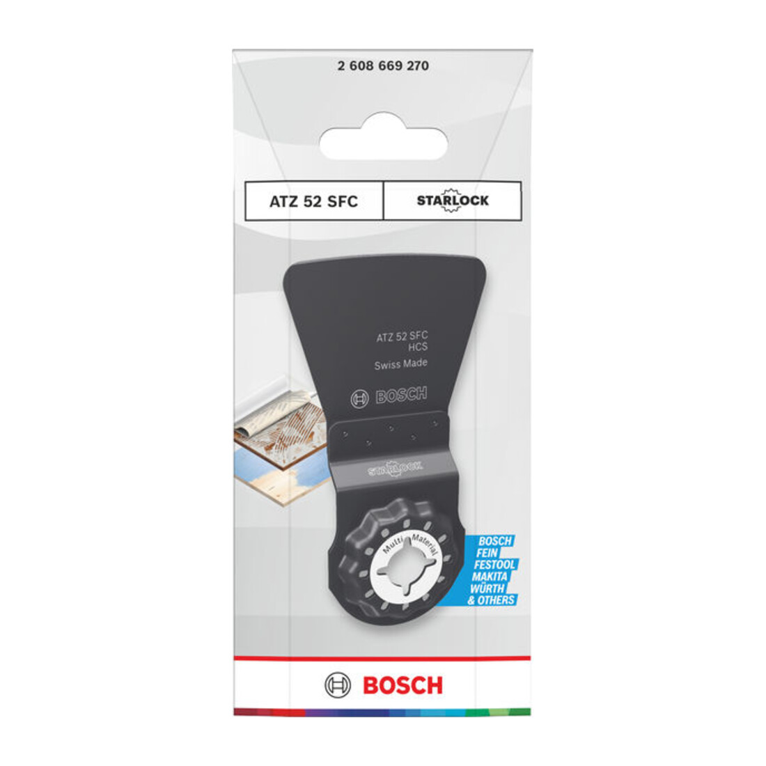 Bosch Lama da immersione ATZ 52 SFC Multi Material, Starlock, 52 x 40 mm