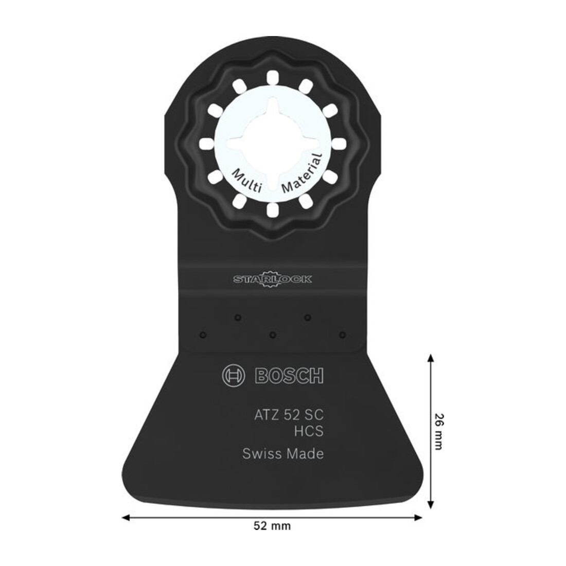 Bosch Lama da immersione Multi Materiale ATZ 52 SC, Starlock, 52 x 26 mm