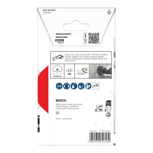 Bosch Lama da segmenti Multi Material ACZ 85 MT4, Starlock, 85 mm