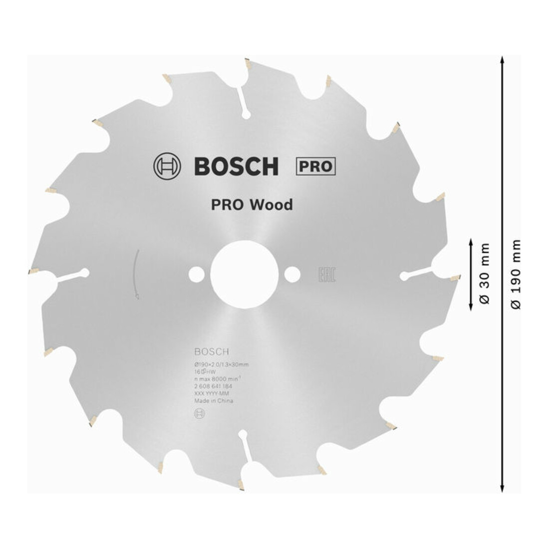 Bosch Lama Optiline Wood per seghe circolari manuali 190 x 30 x 2,0 mm 16