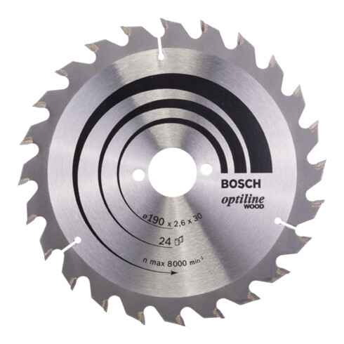 Bosch Lama Optiline Wood per seghe circolari manuali 190 x 30 x 2,6 mm 24