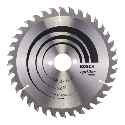 Bosch Lama Optiline Wood per seghe circolari manuali 190 x 30 x 2,6 mm 36