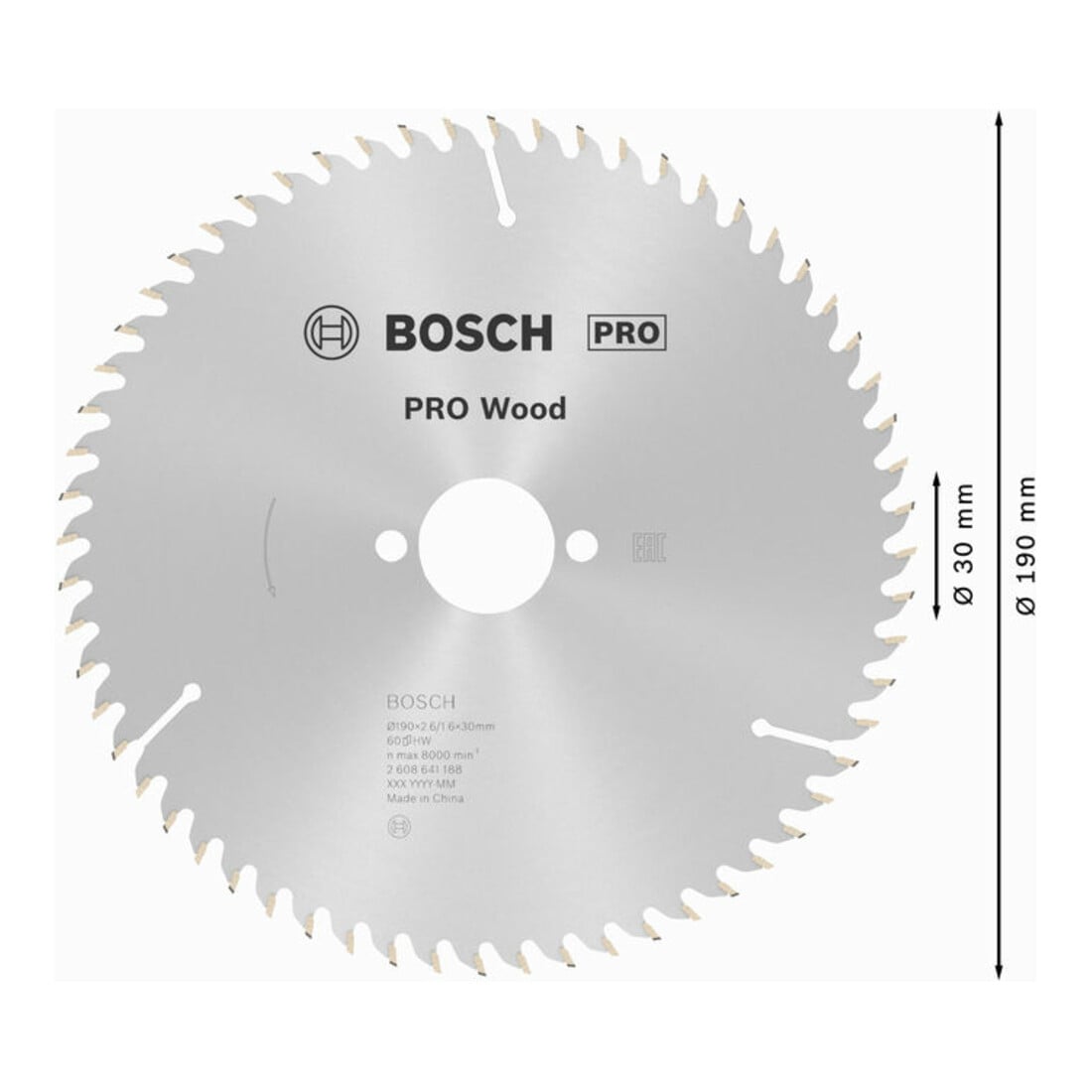 Bosch Lama Optiline Wood per seghe circolari manuali 190 x 30 x 2,6 mm 60