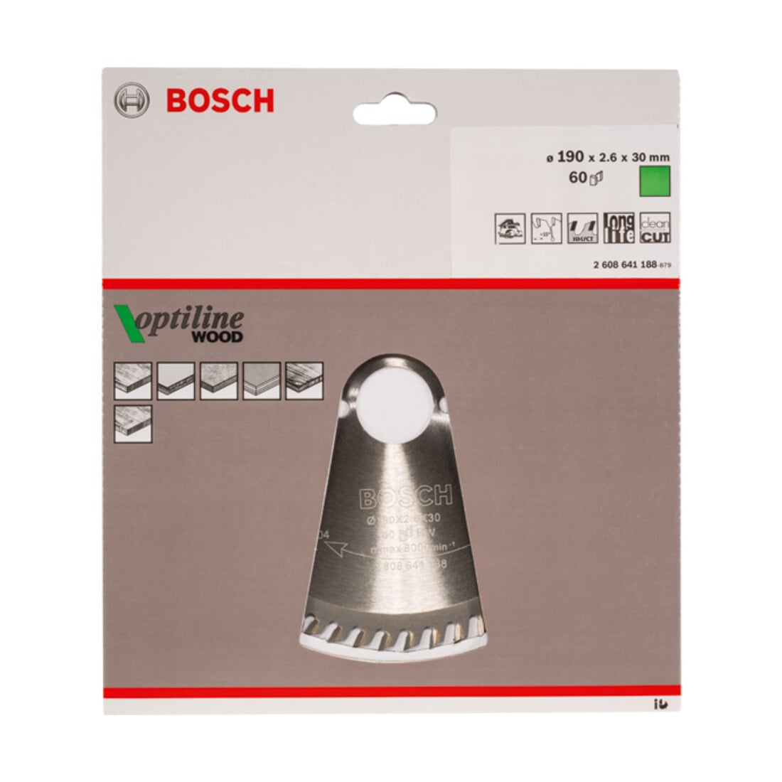 Bosch Lama Optiline Wood per seghe circolari manuali 190 x 30 x 2,6 mm 60