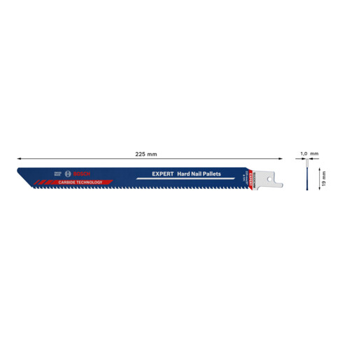 Bosch Lama per sega a gattuccio Expert Hard Nail Pallets S 1122 CHM