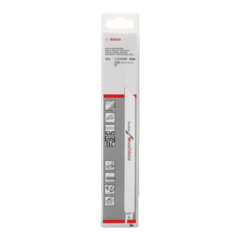 Bosch Lama per sega a gattuccio S 1122 VF Flexible for Wood and Metal,