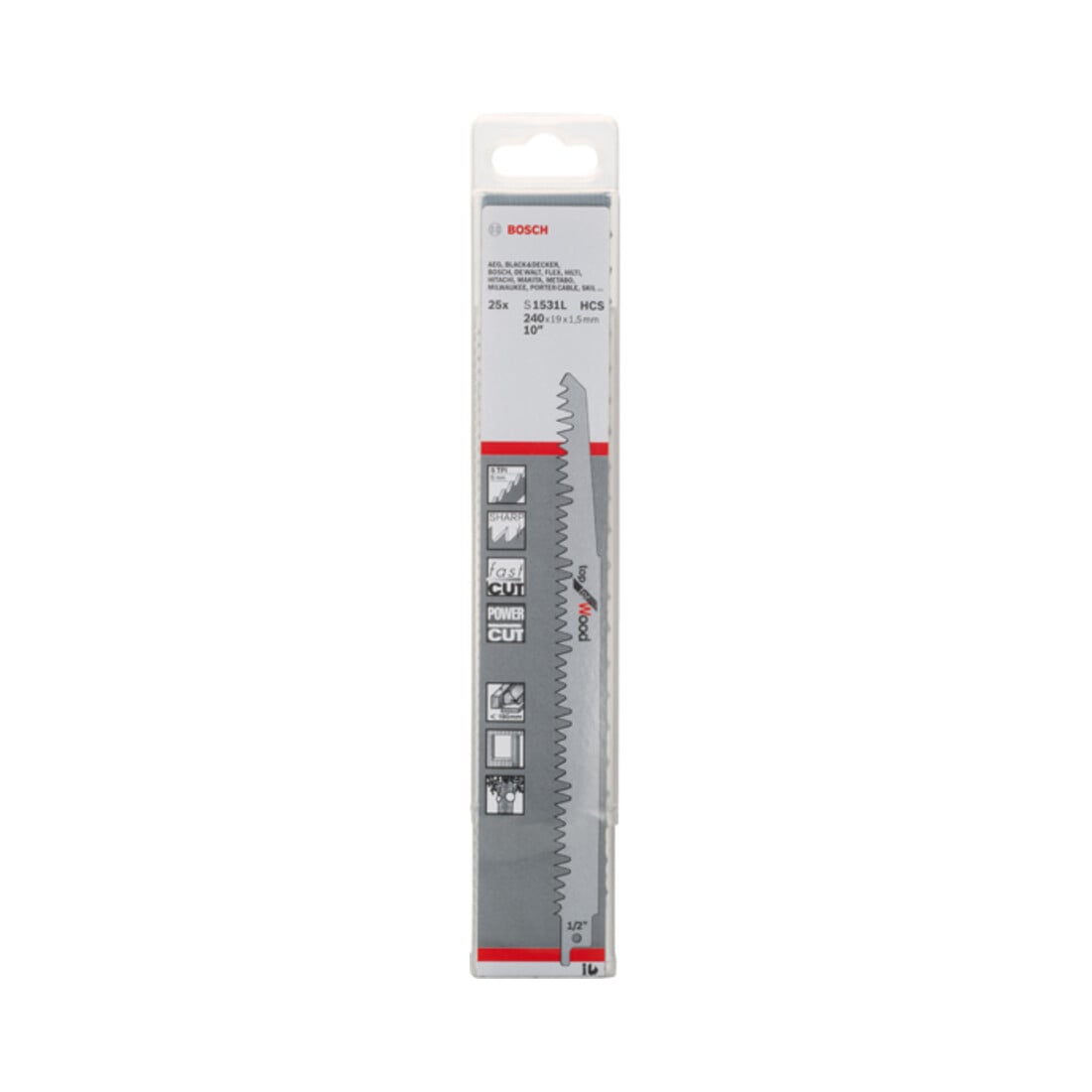 Bosch Lama per sega a gattuccio S 1531 L, Top for Wood