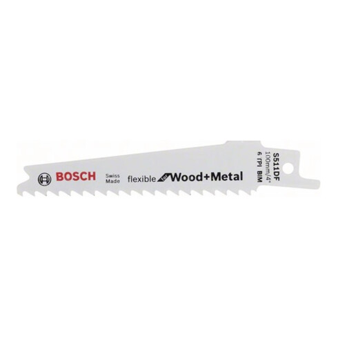 Bosch Lama per sega a gattuccio S 511 DF Flexible for Wood and Metal,