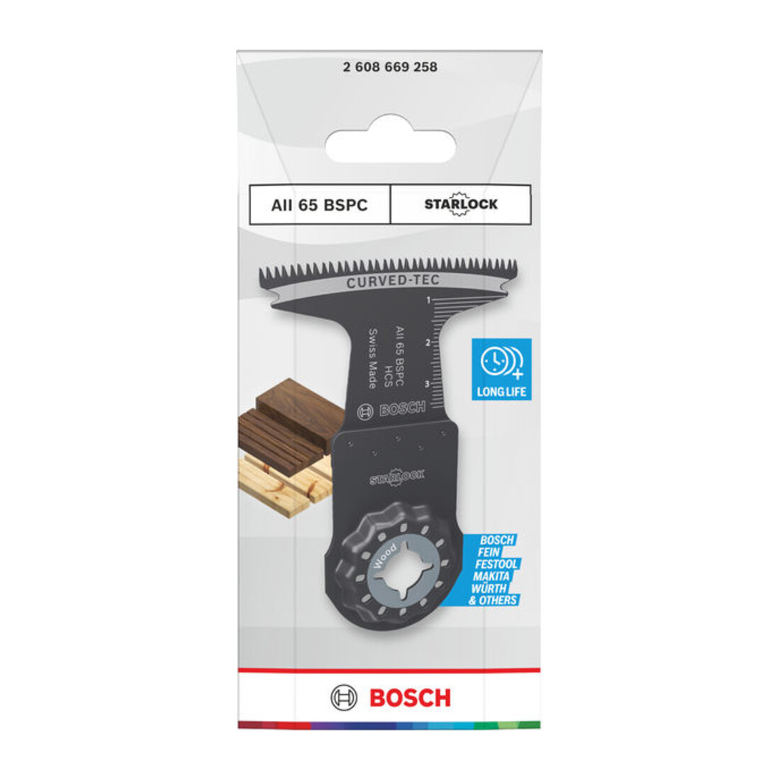 Bosch Lama per sega a immersione AII 65 BSPC legno, Starlock, 65 x 40 mm