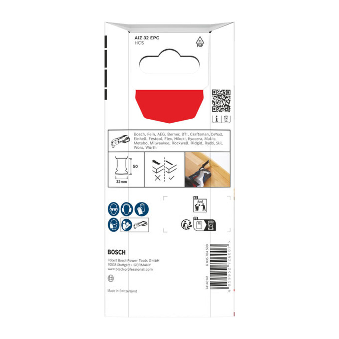Bosch Lama per sega a immersione AIZ 32 EPC legno, Starlock, 32 x 50 mm, 5 pezzi