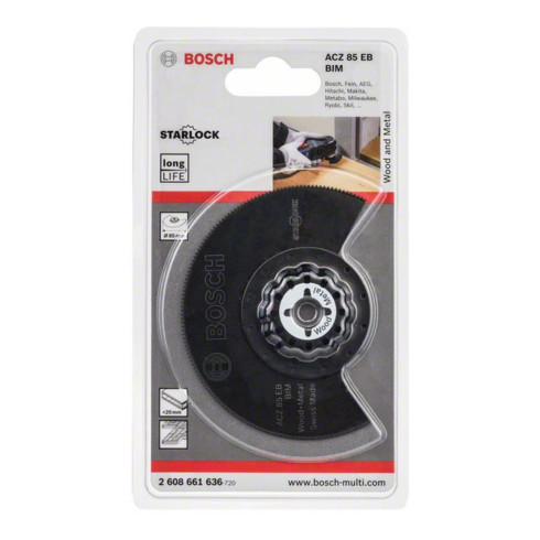 Lama a segmenti Bosch ACZ 85 EB, legno e metallo, BIM, 85 mm, a manovella