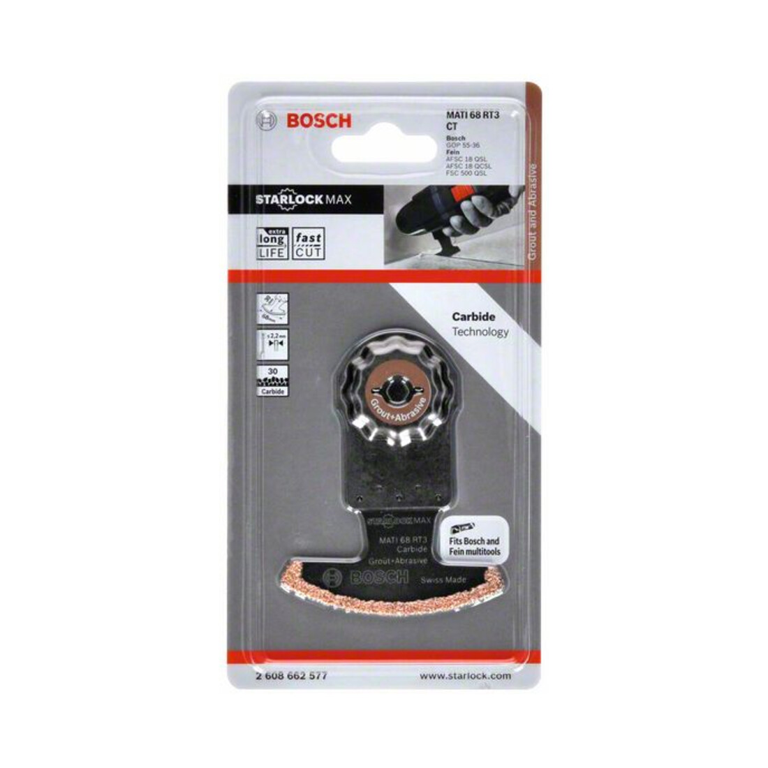 Lama per sega a segmenti Bosch Carbide-RIFF MATI 68 RT3 68x30mm
