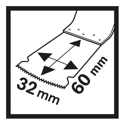Bosch Lama per sega a tuffo HCS PAIZ 32 EPC Wood 60 x 32 mm