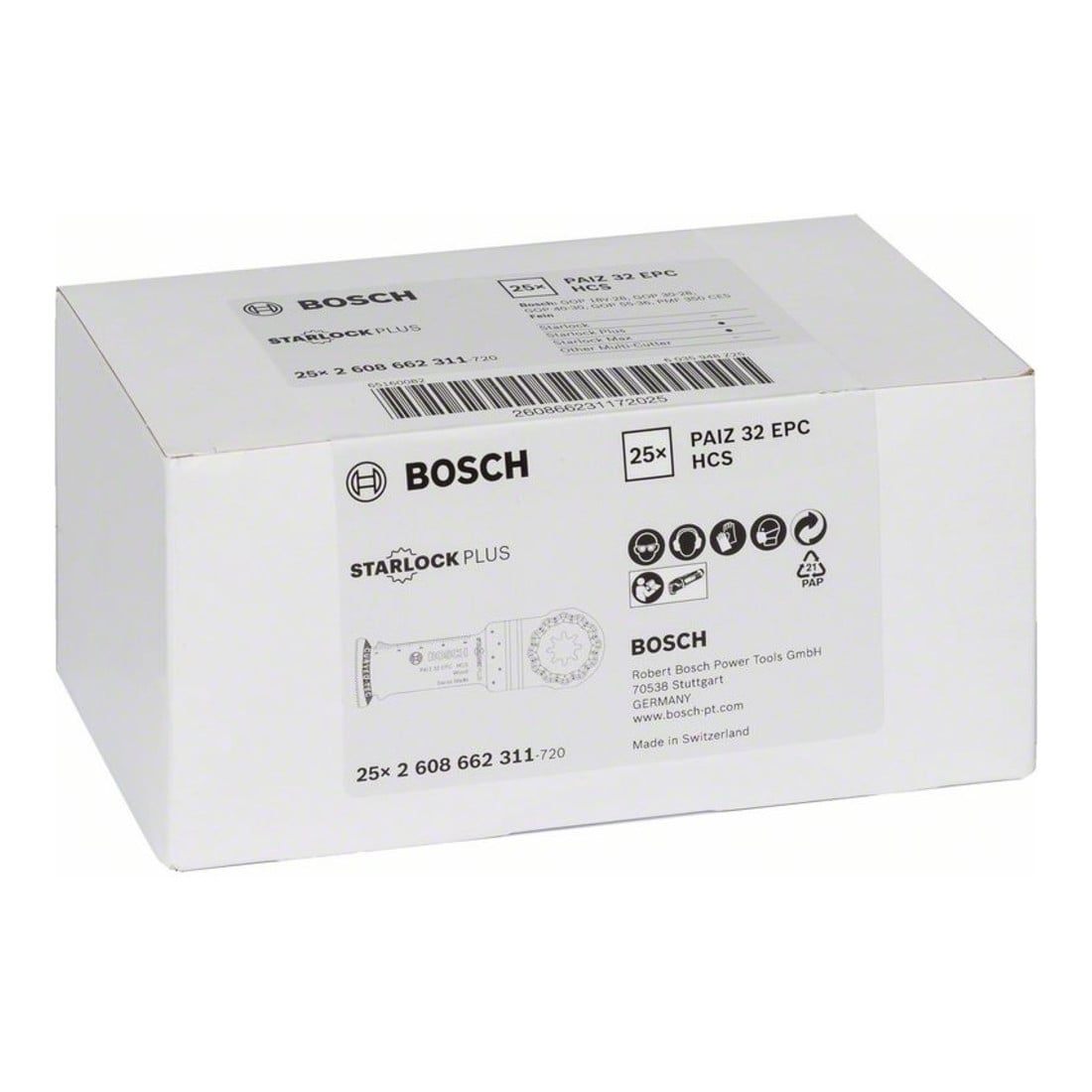 Bosch Lama per sega a tuffo HCS PAIZ 32 EPC Wood 60 x 32 mm