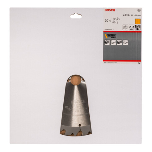 Bosch Lama per sega circolare Construct Wood 315 x 30 x 3,2 mm 20 SB2