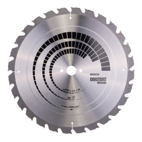 Bosch Lama per sega circolare Construct Wood 400 x 30 x 3,5 mm 28
