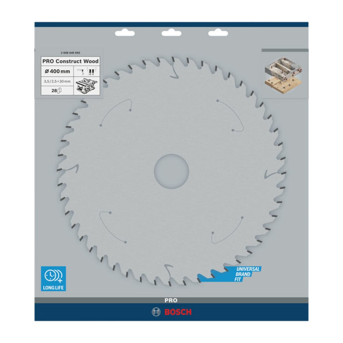 Bosch Lama per sega circolare Construct Wood 400 x 30 x 3,5 mm 28