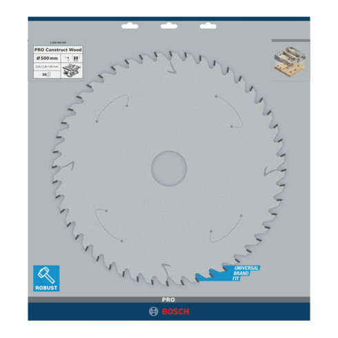Bosch Lama per sega circolare Construct Wood 500 x 30 x 3,8 mm 36