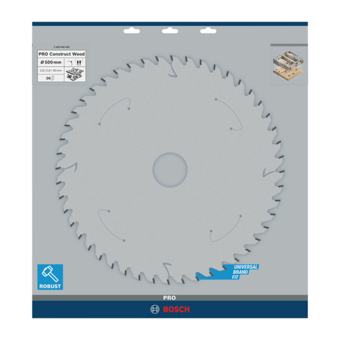 Bosch Lama per sega circolare Construct Wood 500 x 30 x 3,8 mm 36