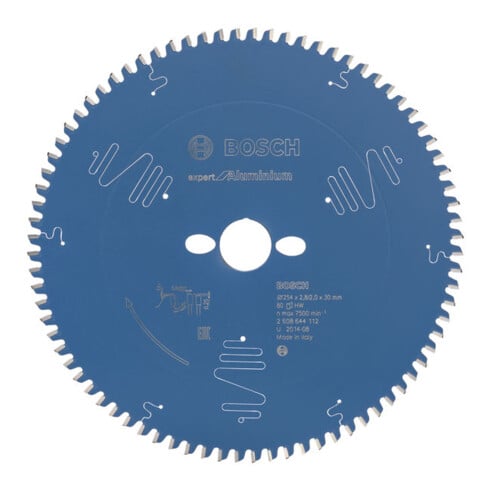 Bosch Lama per sega circolare Expert for Aluminium 254x30x2,8mm 80
