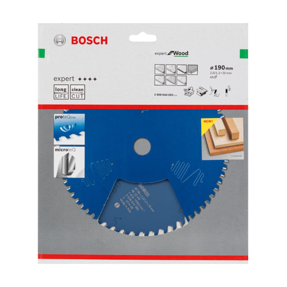 Bosch Lama per sega circolare Expert for Wood 190 x 30 x 2,0 mm 48