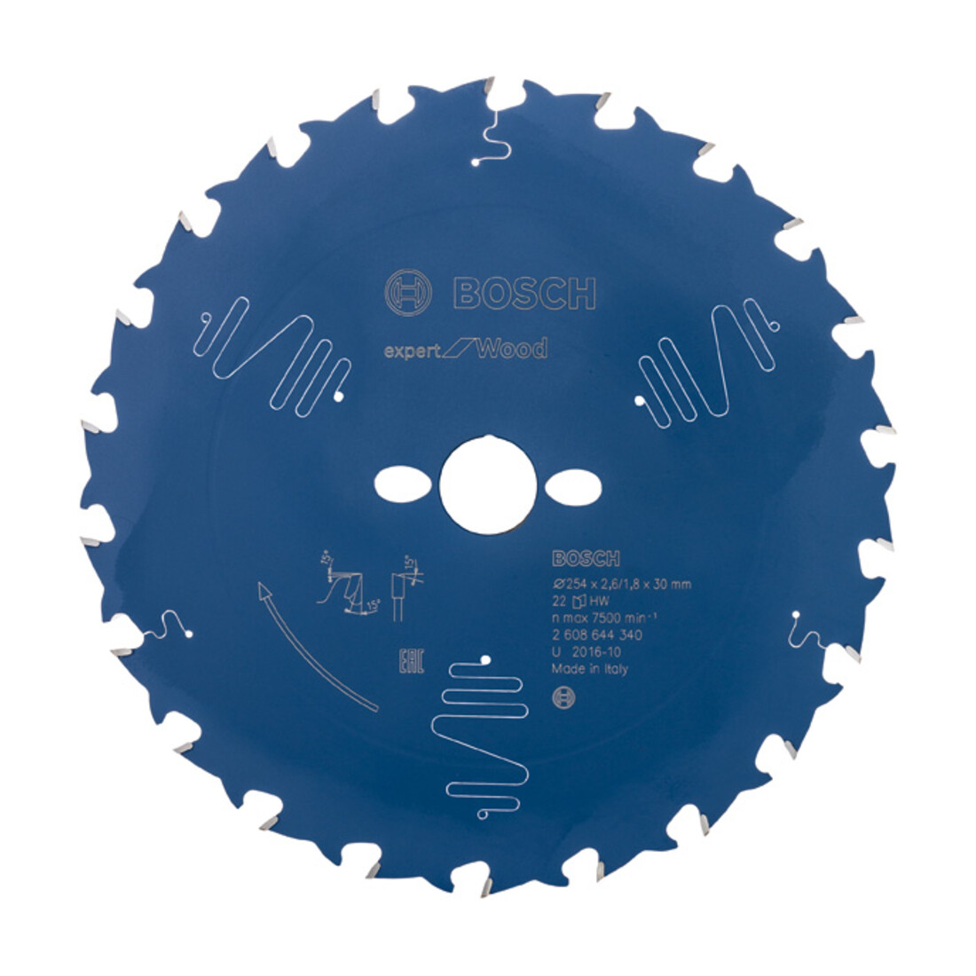 Bosch Lama per sega circolare Expert for Wood 254 x 30 x 2,6 mm 22