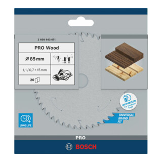 Bosch Lama circolare per sega Optiline Wood 216x30x2,6/1,6