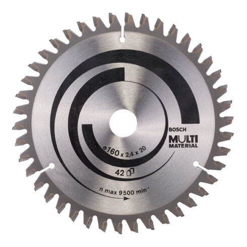 Bosch Lama per sega circolare Multi Material 160 x 20/16 x 2,4 mm 42