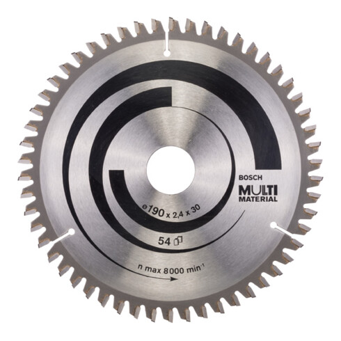 Bosch Lama per sega circolare Multi Material 190 x 30 x 2,4 mm 54