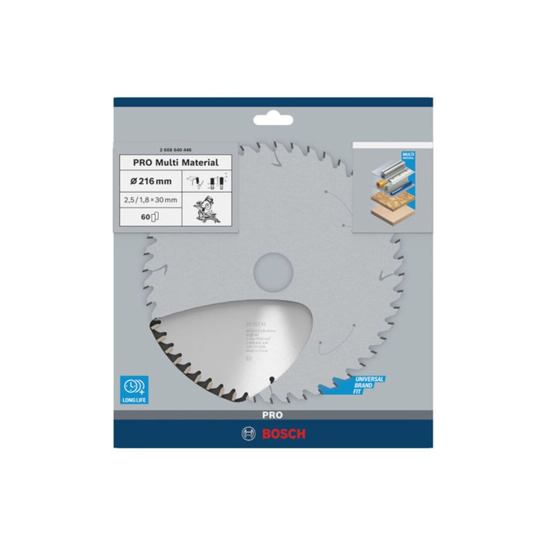 Bosch Lama per sega circolare Multi Material 216 x 30 x 2,5 mm 60