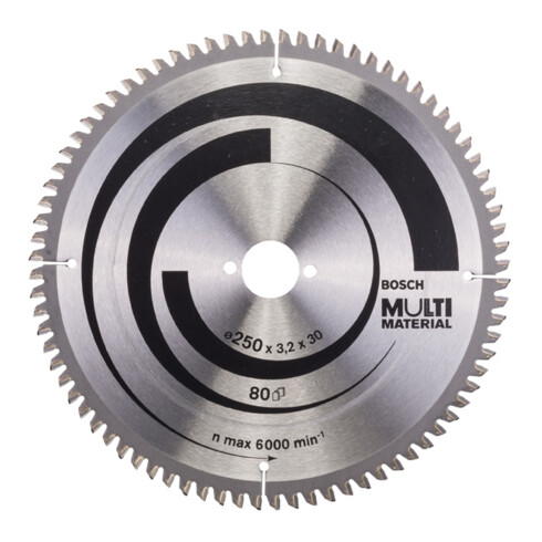 Bosch Lama per sega circolare Multi Material 250 x 30 x 3,2 mm 80