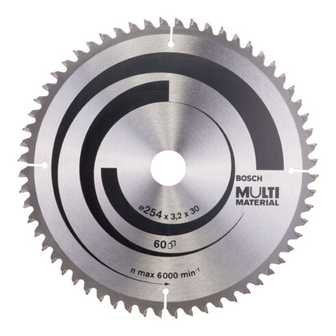Bosch Lama per sega circolare Multi Material 254 x 30 x 3,2 mm 60