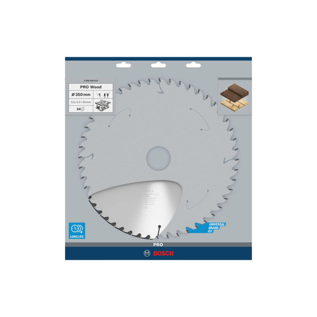 Bosch Lama per sega circolare Optiline Wood per seghe circolari da banco 350 x 30 x 3,5 mm 54