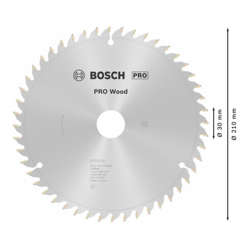 Bosch Lama per sega circolare Optiline Wood per troncatrici 210 x 30 x 2,0 mm 48