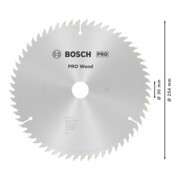 Bosch Lama per sega circolare Optiline Wood per troncatrici 254 x 30 x 2,0 mm 60-2