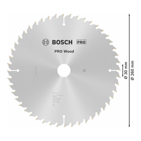Bosch Lama per sega circolare Optiline Wood per troncatrici 260 x 30 x 3,2 mm 48