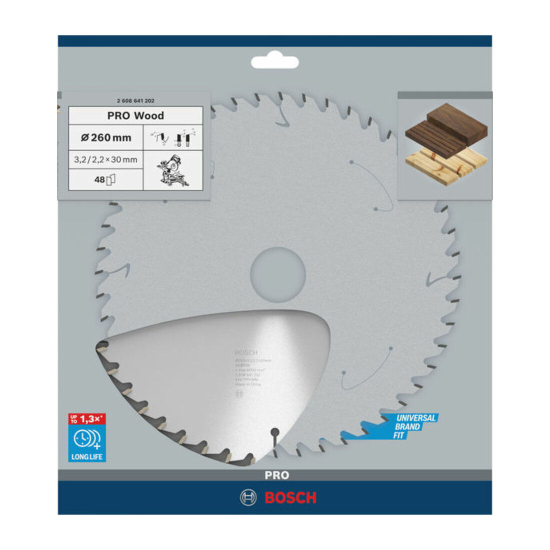 Bosch Lama per sega circolare Optiline Wood per troncatrici 260 x 30 x 3,2 mm 48