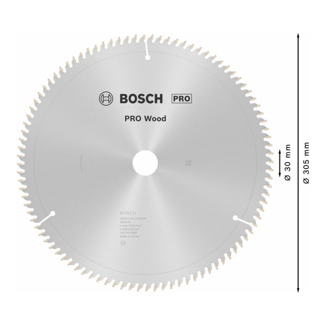 Bosch Lama per sega circolare Optiline Wood per troncatrici 305 x 30 x 2,5 mm 96