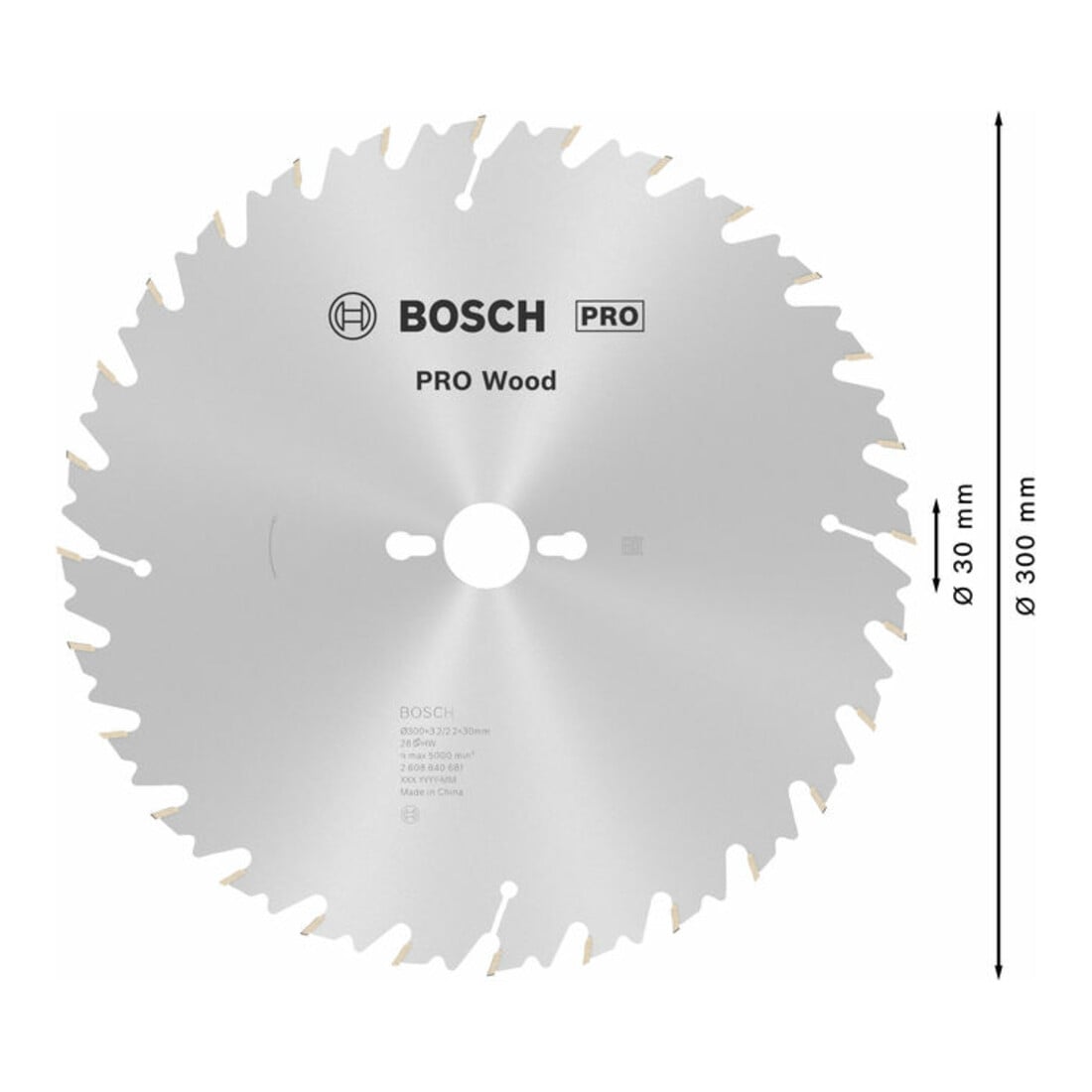 Bosch Lama per sega circolare PRO Wood, 300x30x3,2mm 28