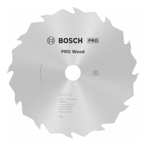 Bosch Lama circolare per sega Standard for Wood Speed 165x20/16x1,7mm