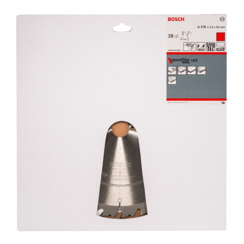 Bosch Lama per sega circolare Speedline Wood 315 x 30 x 3,2 mm 28