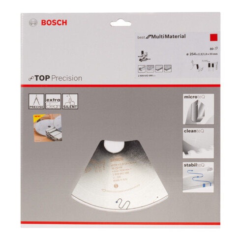 Bosch Lama per sega circolare Top Precision Best for Multi Material 254 x 30 x 2,3 mm 80