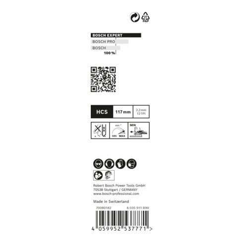 Bosch Lama per seghetto alternativo Expert 'Wood 2-side clean' T 308 B