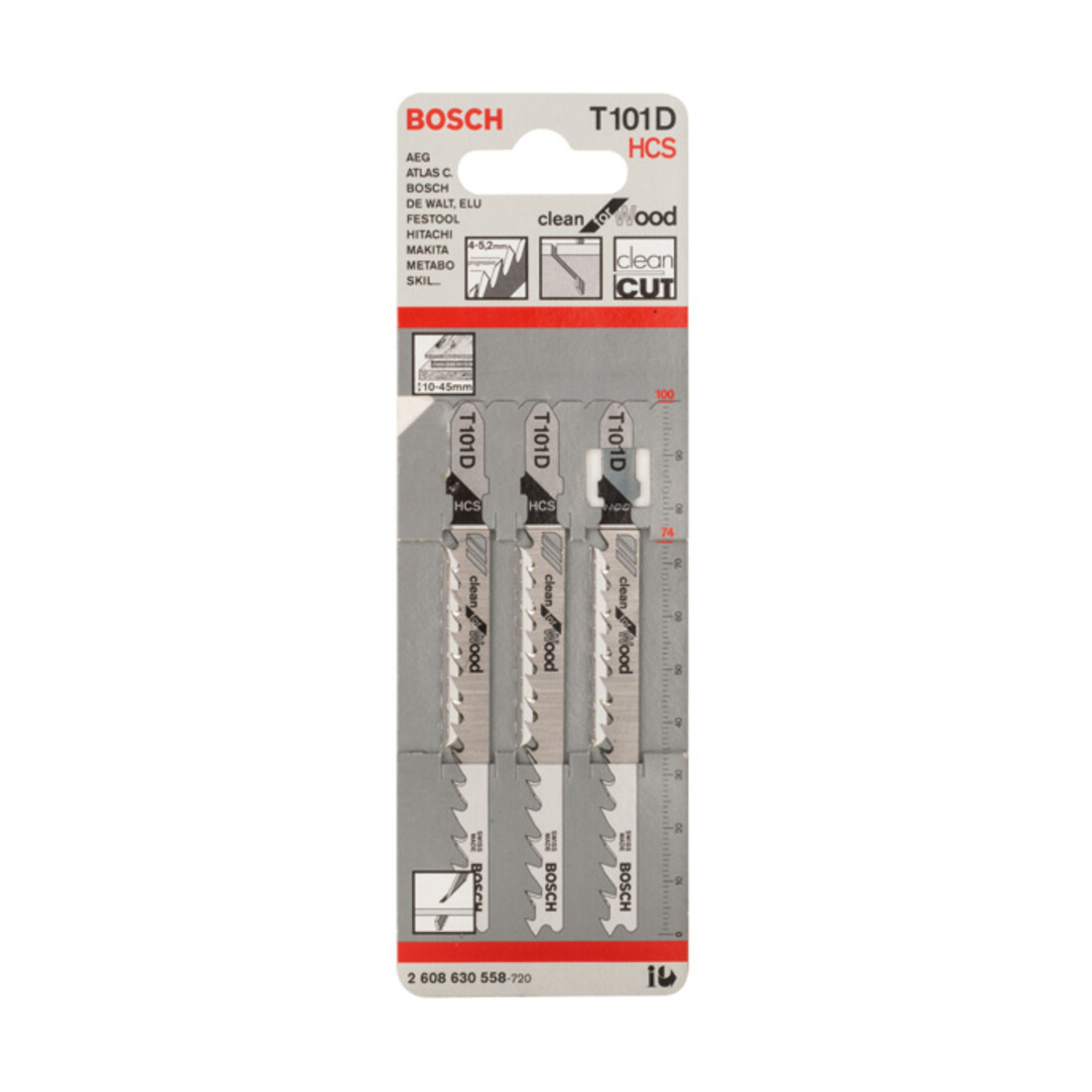Lama per seghetto alternativo Bosch T 101 D, Clean for Wood