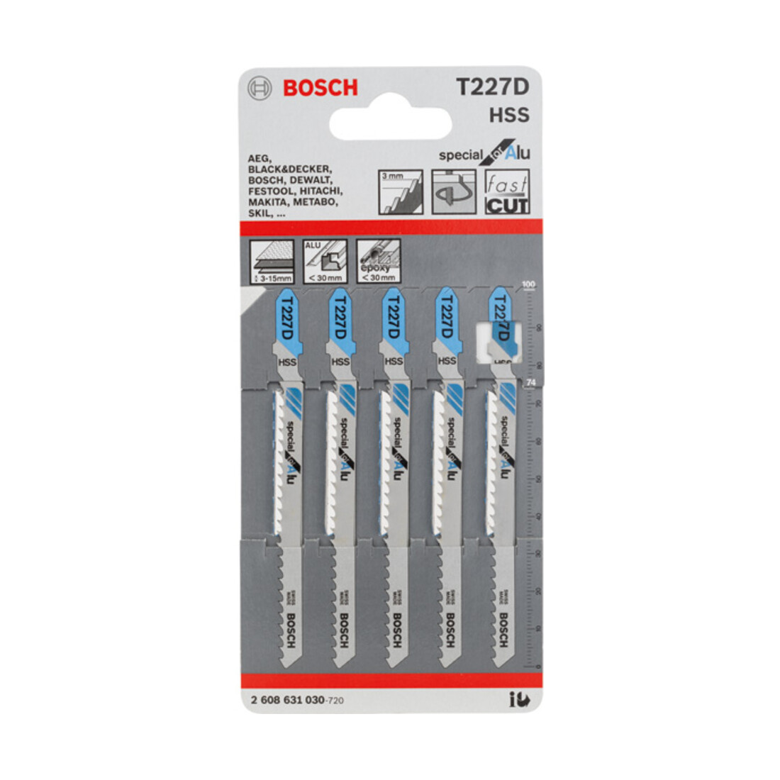 Bosch Lama per seghetto alternativo T 227 D, Special for Alu