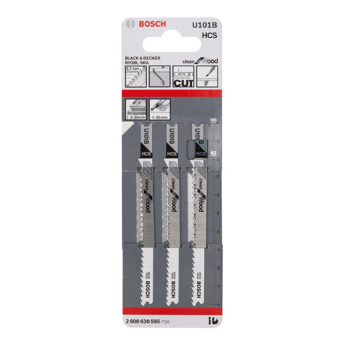 Lama per seghetto alternativo Bosch U 101 B, Clean for Wood