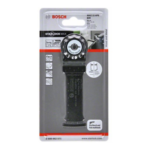 Lama per taglio a tuffo Bosch BIM MAIZ 32 APB Wood and Metal, 80x32mm