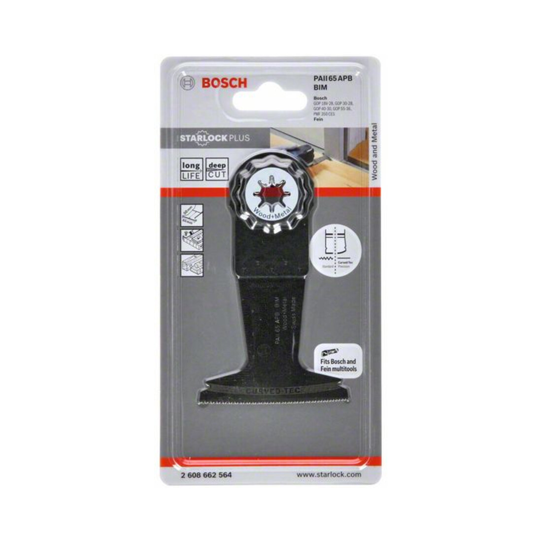 Bosch Lama per taglio a tuffo BIM PAII 65 APB Wood and Metal, 65x50mm